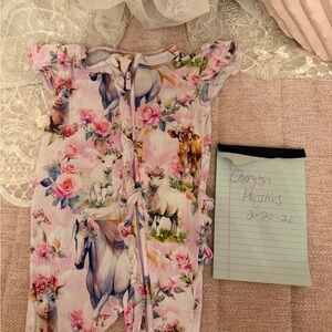 Floral Animal Print Kids Pajamas Nightgown